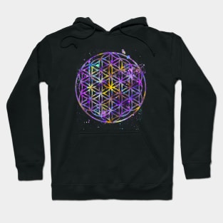 Flower Of Life Watercolor Painting Hoodie